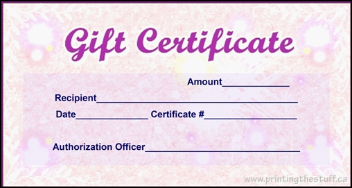 ORY Gift Certificate Template 9 Sample Example Format Mobi download
